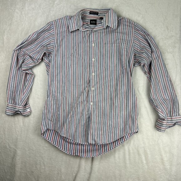 Neiman Marcus Exclusive Men’s Shirt Size Medium Tailored USA Long Sleeve Button - Picture 1 of 8